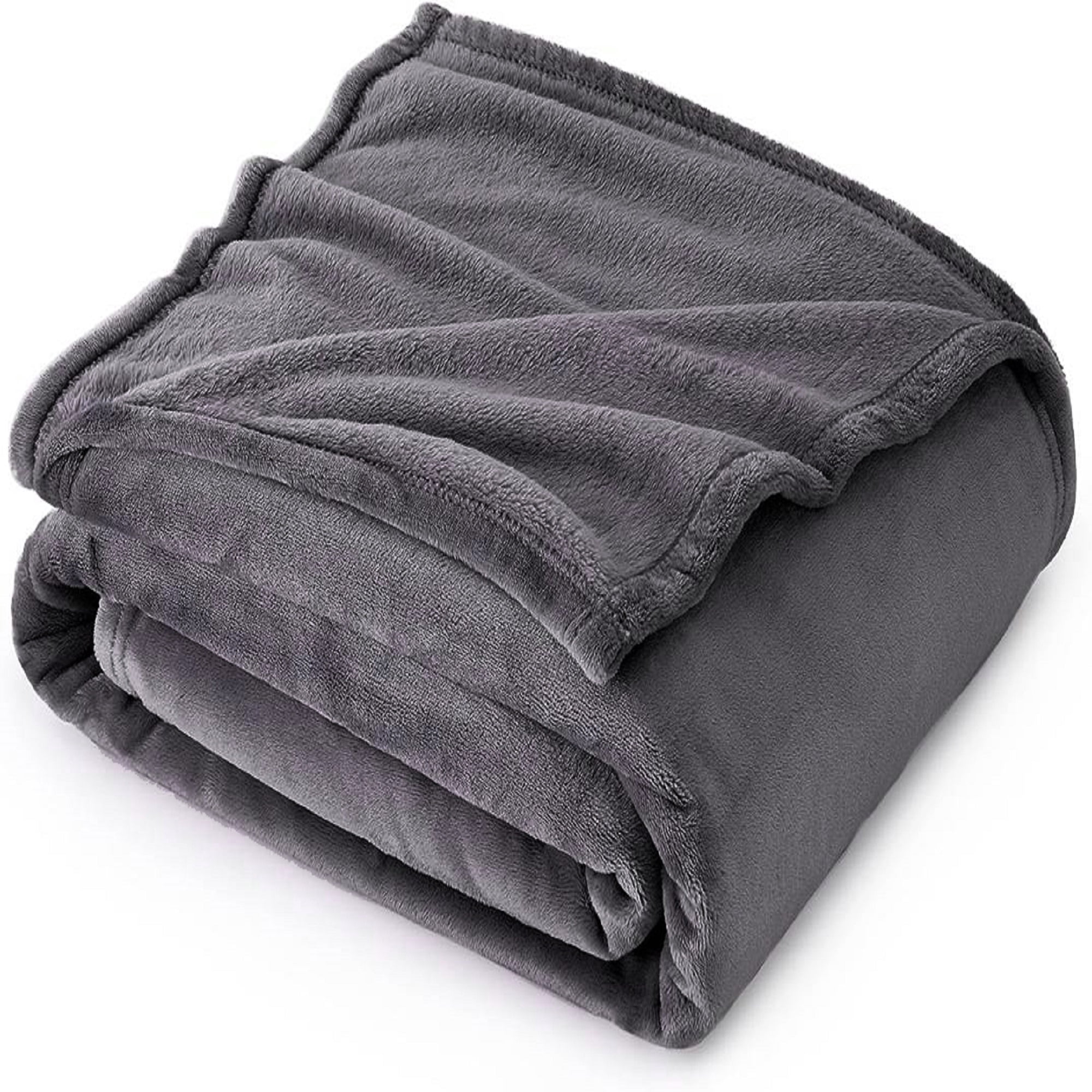 24 Pack of Bulk Wholesale Soft Cozy Plush 60”L x 50”W Lightweight Reversible Microfiber Sherpa Throw Blankets for Adults, Kids, Pets, Beds, Couches and Loveseats in Gray