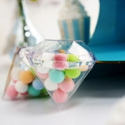 12 Pack | 3.5" Clear Diamond Favor Candy Containers