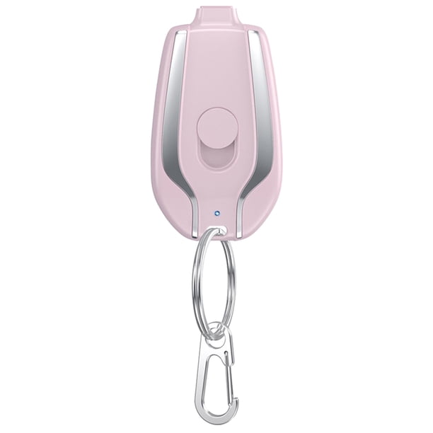 Llavero Portátil Mini Banco Emergencia Retráctil Inalámbrico Actualización Portátil (exclusivo para La Plataforma EBAY) (Rosa para IPhone) Interfaz Apple Rosa
