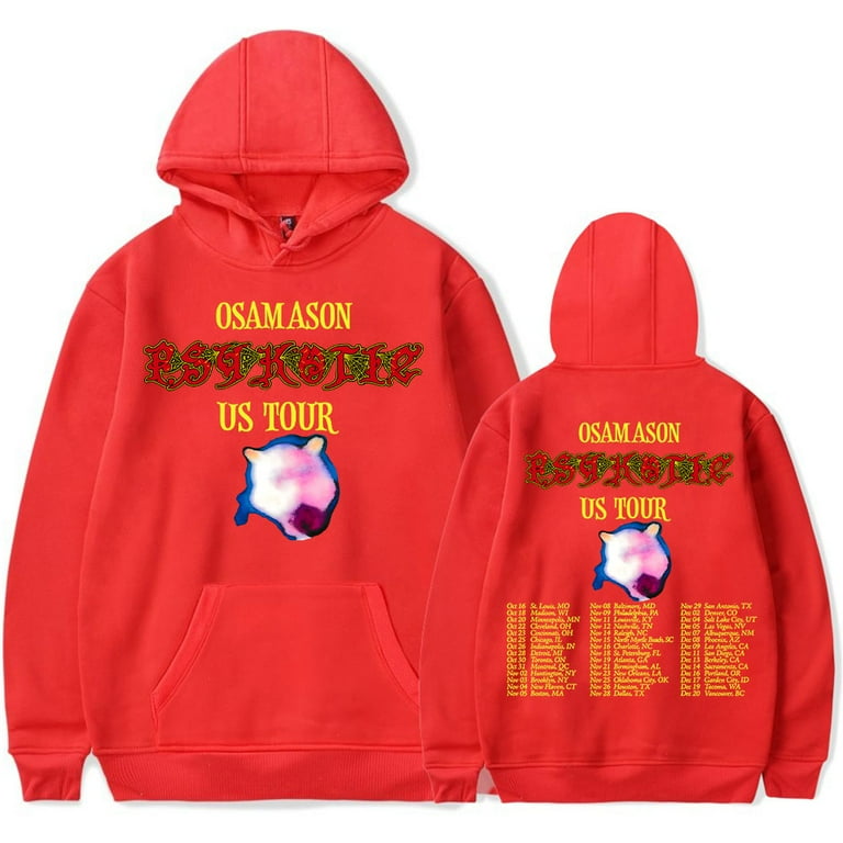 OsamaSon merch 2025 PSYKOTIC TOUR Hooded Drawstring Pocket