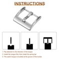thumbnail image 4 of Unique Bargains Watch Brushed Stainless Steel Broadside Type Buckle, for 16mm Width Watch Bands, 4 of 5