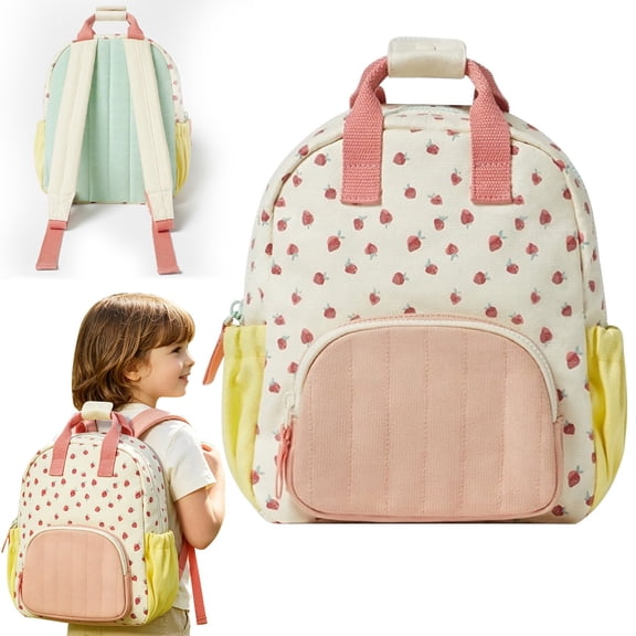Strawberry Backpack,Pink Backpack,Pink Bookbag Cute Backpack, Shortcake Backpack Kawaii Coquette Backpack Cute College Fashion Travel Daypack Lightweight for G-I-R-L-S Bookbag With Multi-Pockets
