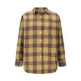thumbnail image 3 of Soft Flannel Shirt Women - Plaid Flannel Shirts for Women Button up Shirt Jackets Travel Casual Long Sleeve Blouse Women’s Flannel Tops, 3 of 4