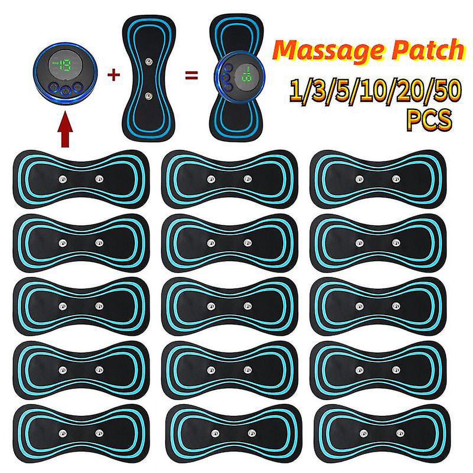 1-20Pcs Electrode Gel Pads - Compatible with Neck & Back Massagers, Muscle Stimulator Patches for Pain Relief, Reusable Adhesive Pads
