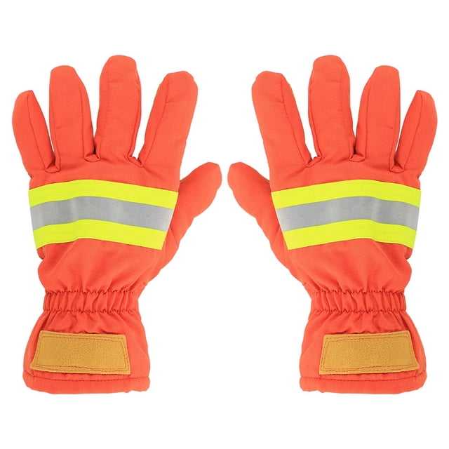 Guantes de lucha contra incendios ignífugos, resistentes al calor, impermeables, transpirables, antiestáticos, protección para manos de bombero, 2 uds.