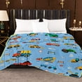 thumbnail image 3 of Construction Throw Blanket, Construction Truck Blanket for Boys, Soft Cozy Flannel Engineering Vehicle Blankets, Fluffy Fleece Crane Concrete Mixer Car Blanket for Toddler Child Kids Gifts,(30"x40"), 3 of 10