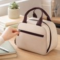 thumbnail image 4 of Insulated Lunch Bag for Adults Work Use, Beige Lunch Box Reusable Insulated Lunch Tote for Women and Men, 4 of 6