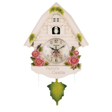 European cuckoo wall clock children's bedroom hourly time clock home living room decoration retro wall hanging cuckoo clock