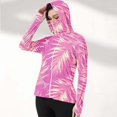 thumbnail image 4 of Xfvqtps Womens Light Jacket with Thumb Hole Sun Protection Cooling Ice Silk Hoodie Full Zip Flower Print Shirts for UV Outdoor Hiking Running Multicolor-01, 4 of 7