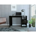 thumbnail image 3 of Tuhome Black Modern Engineered Wood Storm Computer Desk, 3 of 11