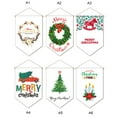 thumbnail image 4 of Christmas Flag Triangular Wall Hanging Decoration Door Window Wall Decoration Christmas Decoration 6 Types Candle Christmas Tree Cockhorse Car Green Garland Red Garland, 4 of 9