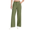 thumbnail image 2 of XXWXYD Girls School 𝖴niform Pants Wide Leg Khaki Dress Pants Prepy Fashion Elastic Waist Comfortable Casual 7-14 Years, 2 of 7