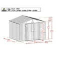 thumbnail image 3 of Arrow Elite Steel Storage Shed, 10x8, Galvalume, 3 of 8