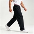 thumbnail image 3 of Aezemi Men Straight Leg Running Pants Fashion Outdoor Elastic Waist Drawstring Workout Long Trousers with Pockets Winter Fall Sports Exercise Trendy Comfy Casual Bottoms XXL, 3 of 7