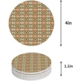 thumbnail image 1 of FMSHPON Flag Abstract Geometric Pattern Set of 4 Round Coaster for Drinks, Absorbent Ceramic Stone Coasters Cup Mat with Cork Base for Home Kitchen Room Coffee Table Bar Decor, 1 of 6