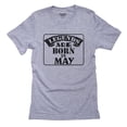 thumbnail image 1 of May Birthday - Legends are Born in May - Month Men's Grey T-Shirt, 1 of 2