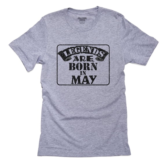 May Birthday - Legends are Born in May - Month Men's Grey T-Shirt