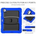 thumbnail image 7 of XYX For iPad Pro 13 inch Case 2024 (M4), 3in1 Heavy Duty Shockproof Tablet Case with Stand, Shoulder Strap, Blue, 7 of 7
