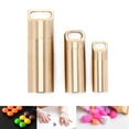 thumbnail image 2 of UDIYO Brass Sealed Bottle Waterproof Capsule Pill Box Outdoor Camping Firstaid Pendant, 2 of 6