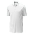 thumbnail image 3 of Sport Tek Adult Male Men Plain Short Sleeves Polo White X-Large, 3 of 4