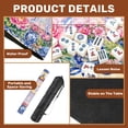 thumbnail image 6 of Mini 21" x 21" Mahjong Mat for Travel Colorful Asian Pagoda Tropical Birds Pink Floral Watercolor Non-Slip Noise Reduction Mahjong Tiles for Dominoes Poker Card, 6 of 6