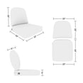 thumbnail image 6 of Sunbrella Outdoor Seat & Back Cushion Set, 22x24 Inch, Water UV Fade Resistant, 5-Inch Thick Foam Patio Cushions, 6 of 6