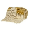 thumbnail image 2 of Super Soft Mustard and White Chevron Handloomed Throw Blanket, 2 of 4