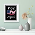 thumbnail image 2 of Designs ByLITA Land of The Free Because of the Brave, 8 x 10 White Wall Print (Framed) | USA Patriotic Decoration, 2 of 6