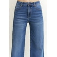 thumbnail image 5 of Lilac Sunset Women’s High-Rise Wide Leg Jeans, Relaxed Fit, Dark Wash, Juniors Sizes 1–15, 5 of 7