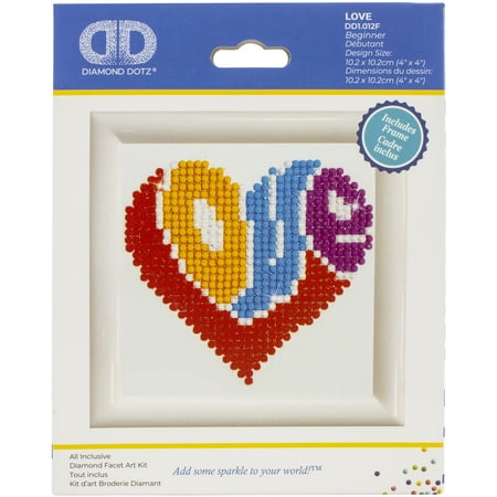 UPC: 4897073249803 | Diamond Dotz Diamond Embroidery Facet Art Kit W/ Frame-Love W/ White Frame