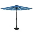 thumbnail image 7 of HARBOURSIDE 11ft Solar-Powered Outdoor Umbrella with LED Lights - 13 Solar LED Bulbs, Heavy Duty Base & Sand Bag for Patio/Garden/Poolside, Waterproof UV-Resistant Sun Shade Canopy,Navy, 7 of 7