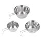 thumbnail image 2 of Cuenco Para Acampar Vajilla, Cuencos Para Acampar De Acero Inoxidable Pulido Borde Que Se Encrespa 3 PCS Para Montañismo ANGGREK Camping Picnic Bowl Tableware, 2 of 8