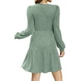 thumbnail image 4 of Fantaslook Fall Dresses for Women Square Neck Long Sleeve Dresses Casual Babydoll Sweater Dress, 4 of 8
