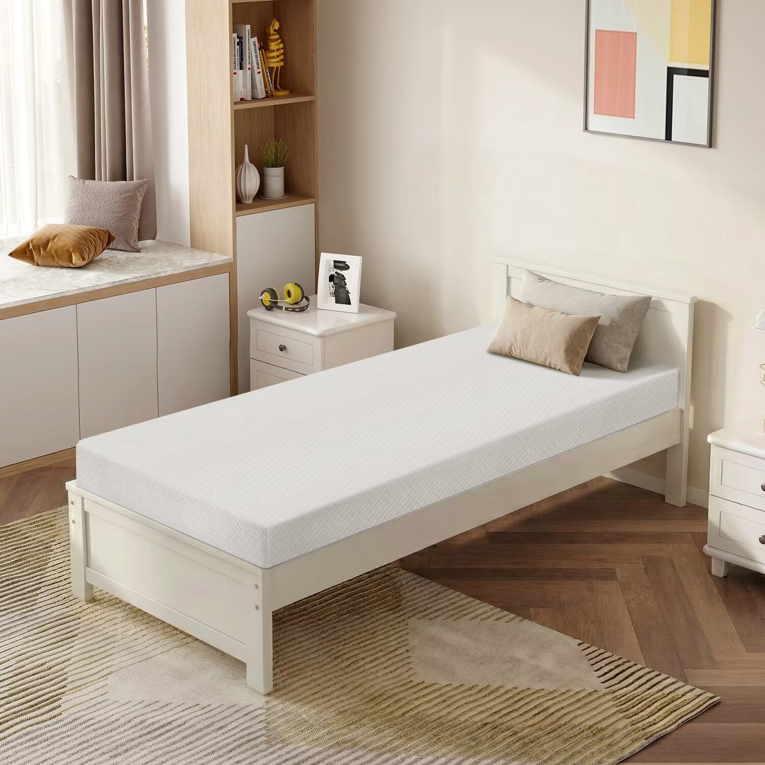 5 Inch Twin XL Mattress Gel Memory Foam Mattress Medium-Firm Mattress with Breathable Cover, Bed-in-a-Box CertiPUR-US Certified for Kids& Adults, (Twin XL)