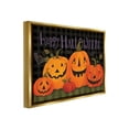 thumbnail image 4 of Stupell Industries Halloween Smiling Jack-o-Lanterns Holiday Painting Gold Floater Framed Canvas Art Print Wall Art, 31 x 25, 4 of 10