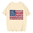 thumbnail image 4 of Blusas de Manga Corta Casuales para las Mujeres Verano Cuello Redondo Moda Impresa Blusa, Top Ligero para el Hogar Y Diario, 4 of 6