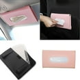 thumbnail image 4 of RUseeN Car Tissue Holder, Tissue Holder for Car with High-End Lotion Facial Tissues, Napkin Holder for Car, Car Visor Tissue Dispenser, Car Napkin Holder, Leather Tissue Holder in Car, Pink, 4 of 7