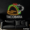 thumbnail image 2 of Craftnamesign Tacobara Neon Sign, Capybara LED Sign, Tacos Restaurant Sign, 2 of 4