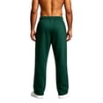 thumbnail image 4 of Rexolia Men's Sweatpants Straight Leg Open Bottom Soft Stretch Drawstring Waist Athletic Casual Dark Green 2XL, 4 of 4