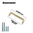 thumbnail image 2 of Goo-Ki 5.03''( 128mm ) Hole Center Brushed Brass Zinc Alloy Cabinet Handles Affordable Luxury Cabinet Pull Hardware for Bedroom, Kitchen, 6 Pack, 2 of 4