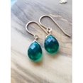 thumbnail image 3 of Emerald Earrings Gold Plated Earrings Green Gemstone Earrings Emerald Drop Earrings Gold Earrings May Birthstone Boho earrings, 3 of 4