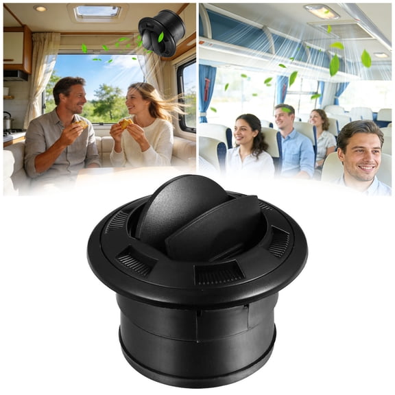 High Profile RV Air Vent Deflector – Rotatable Swivel Design, No Grille, ABS, for Motorhome Camper Van AC