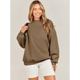 thumbnail image 6 of Womens Oversized Sweatshirt Crewneck Loose fit Long Sleeve Fleece Pullover 2023 Fall Casual Clothes Hoodie Top, 6 of 13