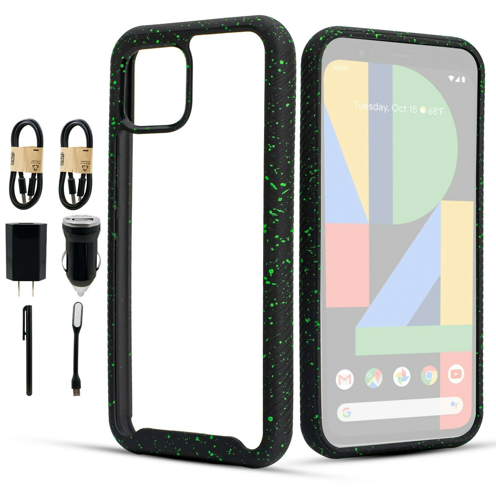 Value Pack! for Google Pixel 4XL Clear Case Phone Case Dual Layer Full