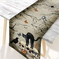 thumbnail image 5 of JeashCHAT Halloween Table Runner Decorations Black Cat Skull Spider Web Butterfly Pattern Halloween Party Supplies Table Decor Gothic Decor 13 x 72 Inch, 5 of 5