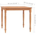 thumbnail image 4 of vidaXL Batavia Table 85x85x75 cm Solid Teak Wood, 4 of 4