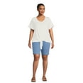 thumbnail image 2 of JMS Just My Size by Hanes Women's Plus Pull On 4 Pocket Bermuda Shorts, 11" Inseam, Sizes 0X-4X, 2 of 5