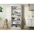 thumbnail image 2 of Palace Imports 100% Solid Wood 32" Bathroom Cabinet with Frosted Glass Doors, 2-Drawers and Adjustable Shelves, White, 2 of 3