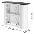 thumbnail image 4 of KFFKFF Mobile Exhibit Table, Dimensions: 51.18" x 18.31" x 37.4", Ideal for Trade Shows & Fairs, Includes Display Counter, Folding Promotional Bar, Storage Shelf, and Transport Bag, 4 of 9