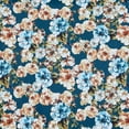 thumbnail image 2 of Zelouf Zs1610J Print Scuba Crepe  , Sewing, DIY, Crafts Fabric by the Yard, 458 Teal/gold, 5 Yard, 2 of 2